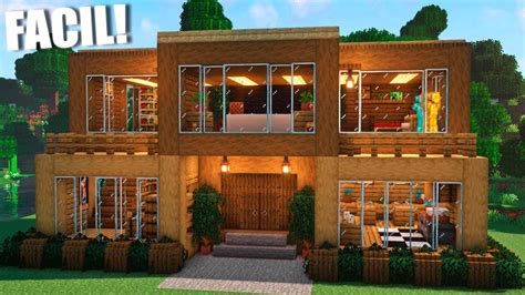 casas de minecraft modernas|Cómo hacer una casa MODERNA de MADERA en .